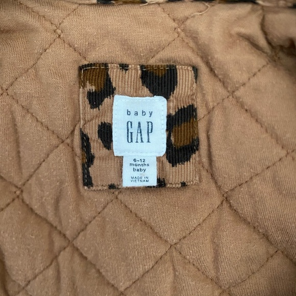 Baby Gap Leopard Print Corduroy Jacket | Size 6-12mo - Picture 4 of 4